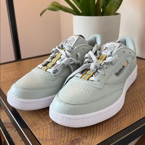 Reebok Men's Club C 85 Sneaker | Spray/Wht/Lush/ Earth/Gold/Mineral | Size 13